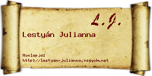 Lestyán Julianna névjegykártya