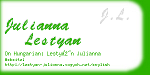 julianna lestyan business card